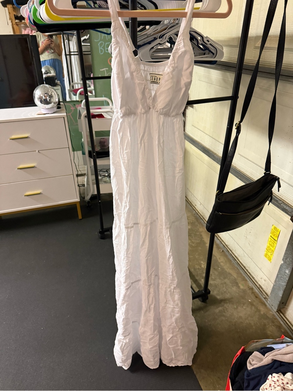 White Maxi Dress with Spaghetti Straps